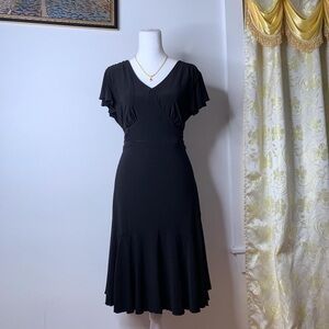 The little black dress with flutter sleeves